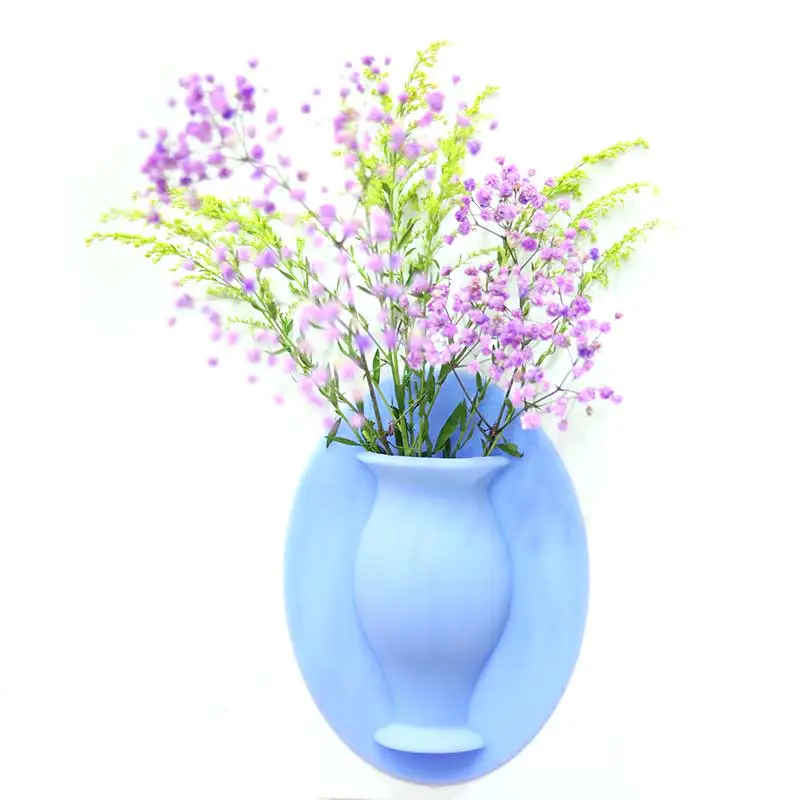 Self-adhesive wall hanging Silicone vase mold for room decoration