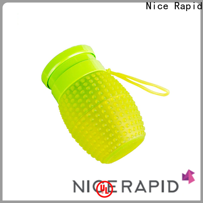 Nice Rapid eco squeeze silicone water bottle shipped to business for camping