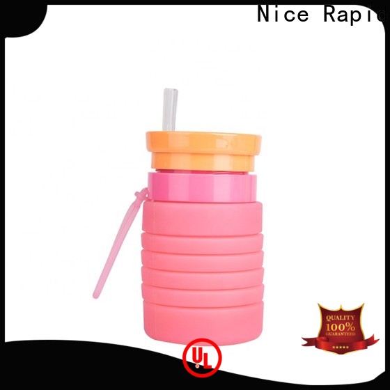 Nice Rapid Wholesale silicone collapsible bottle shipped to business for water drinking