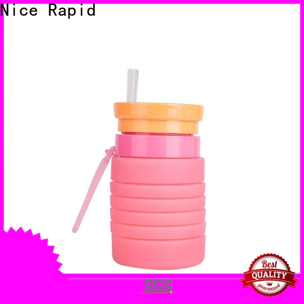 FDA Approved silicone folding water bottle bulk buy for travelling