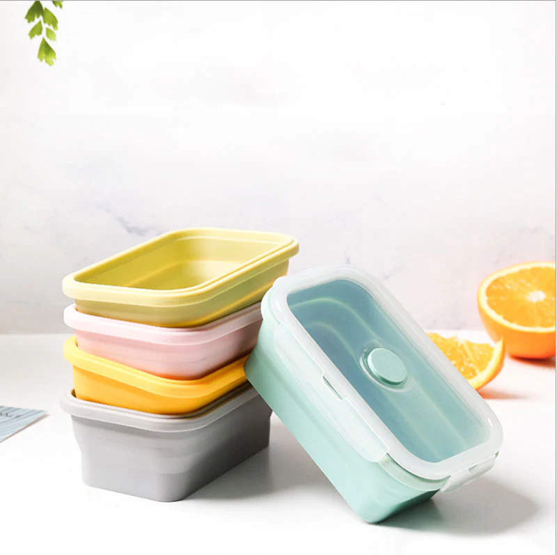Silicone Lunch Box Mold for Food Storage Collapisible Container