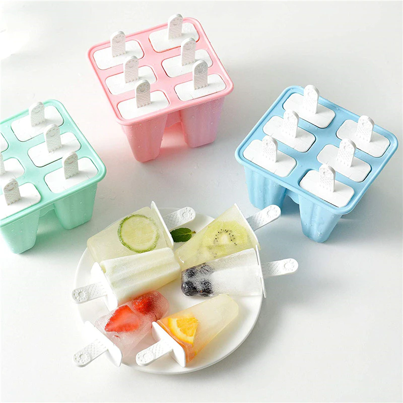Silicone Tray Mold for Ice Cream Pop Popsicle DIY Freezer Cuber Mold