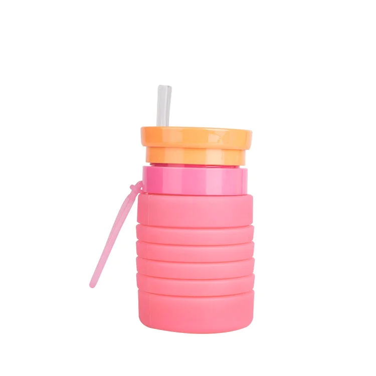 Collapsible Silicone Water Bottle Mold for Traving Drinking