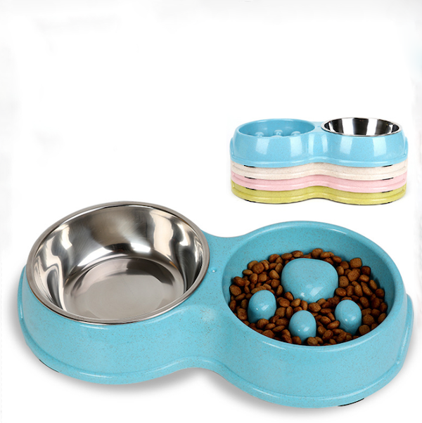Silicone Double Pet Bowl Mold for Dogs Cats Feeder