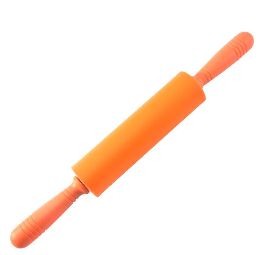 Silicone Rolling Pin Dough Roller Mold for Pizza Cookie Baking