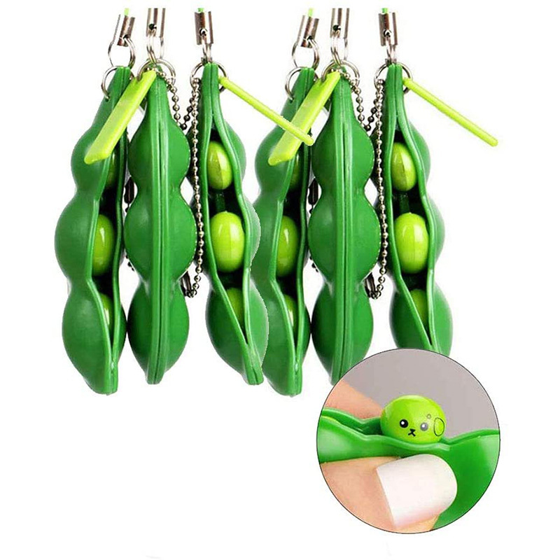 Silicone Squishy Pea Keyring Toy Mold for Stress Release