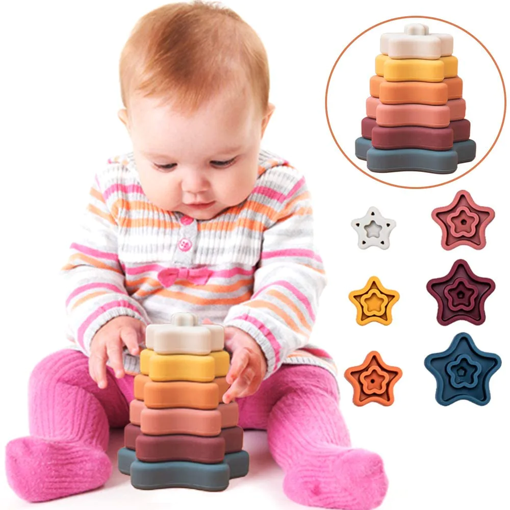 Silicone Stacking Rings Toy Mold for Baby Sensory Development