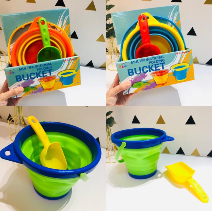 Silicone Telescopic Bucket Mold for Children Beach Outdoor Toys