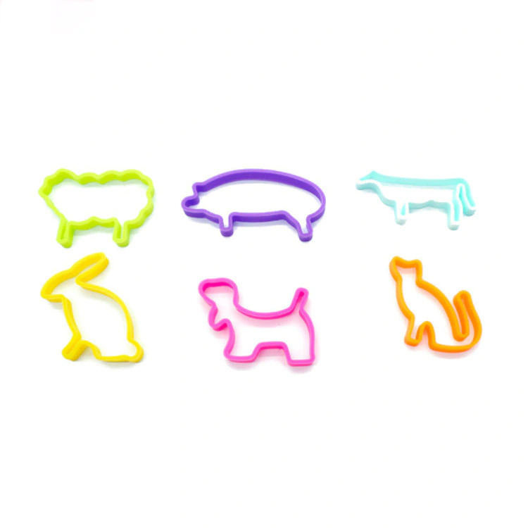 Multi-color Animal Shape Silicone Elastic Bands Mold for Girls Hair