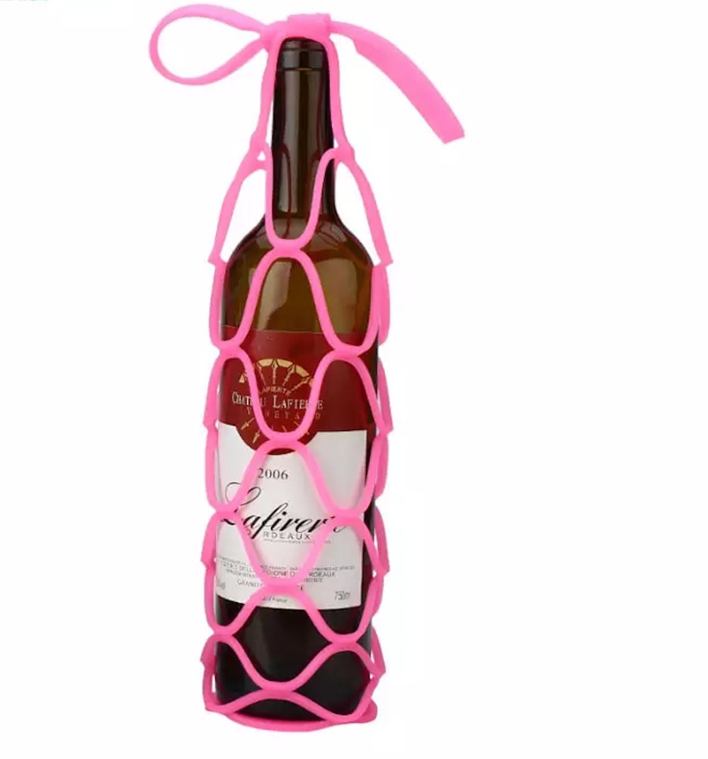 Silicone Portable Mesh Wine Bottle Holder