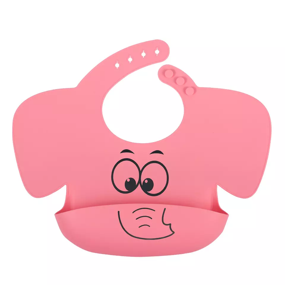 Durable and Waterproof elephant shaped Silicone Baby Bibs