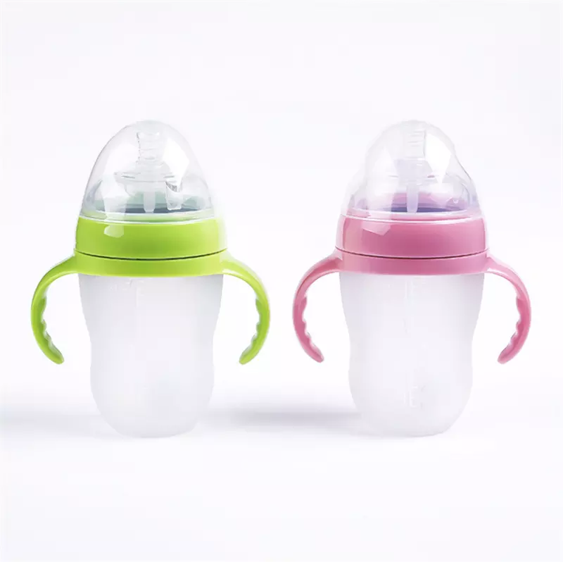 BPA Free 100% Food Grade manufacturers 16oz smart hands free baby silicone milk feeding baby bottle