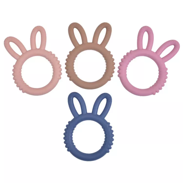 Rabbit Shaped silicone chewing Baby teething teether
