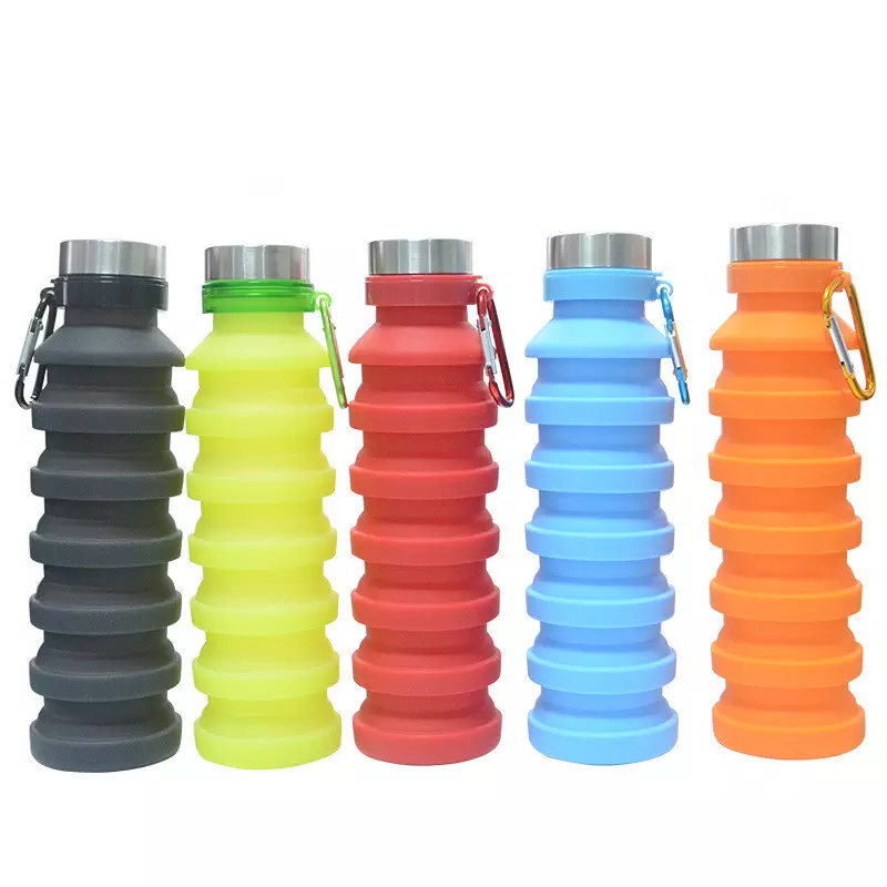 550ml creative folding silicone water bottle